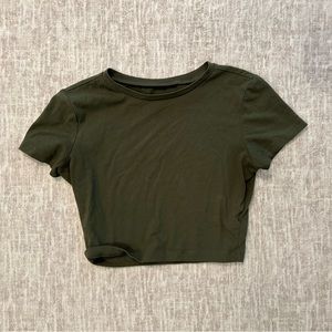 Wild fable forest green baby tee size XS